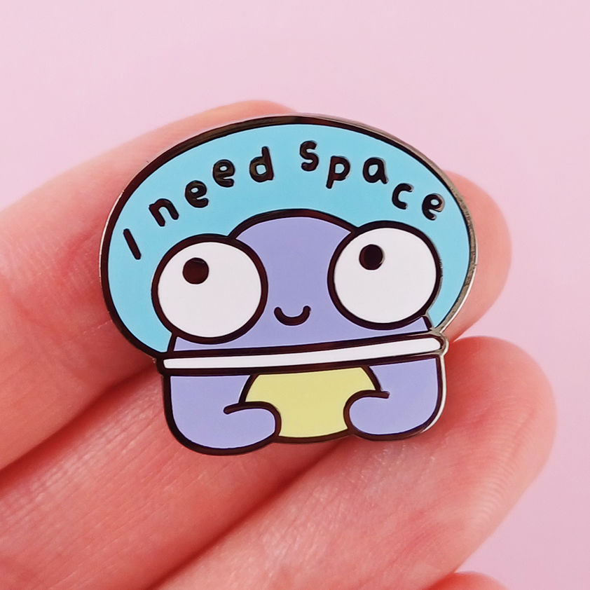 I Need Space PitPat The Frog Enamel Pin
