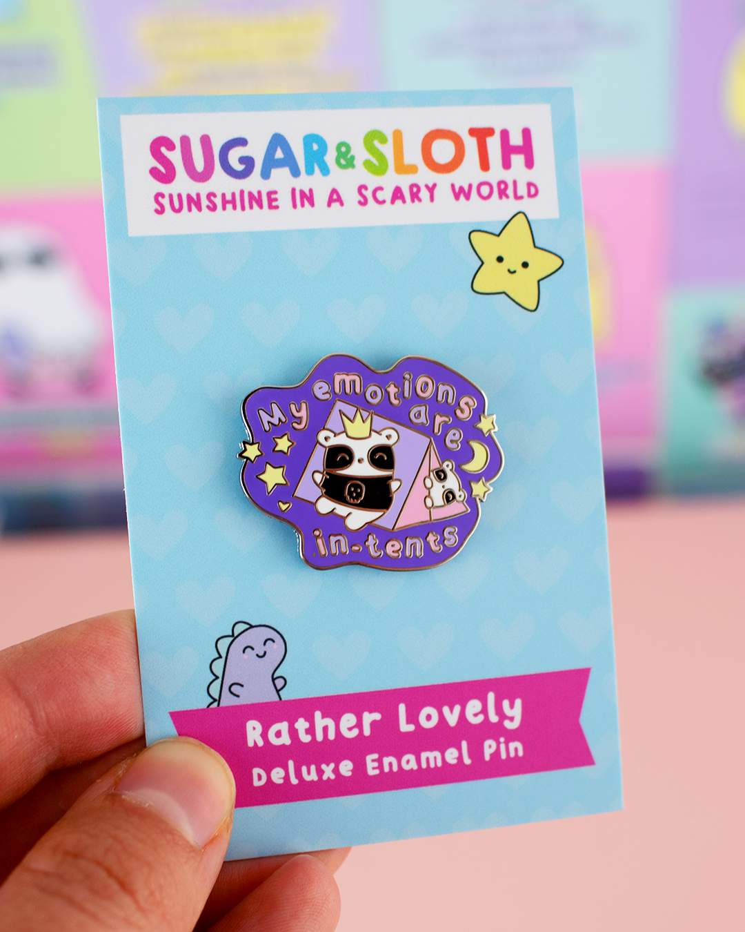 My Emotions Are In-Tents - Linda the Goth Panda Enamel Pin