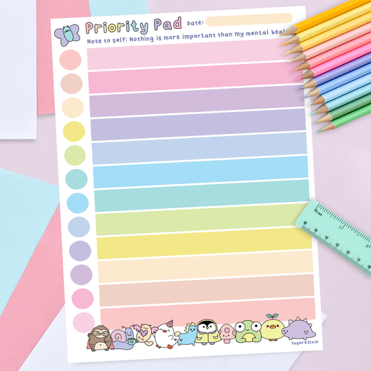 Digital Download PDF: My A4 Priority Worksheet