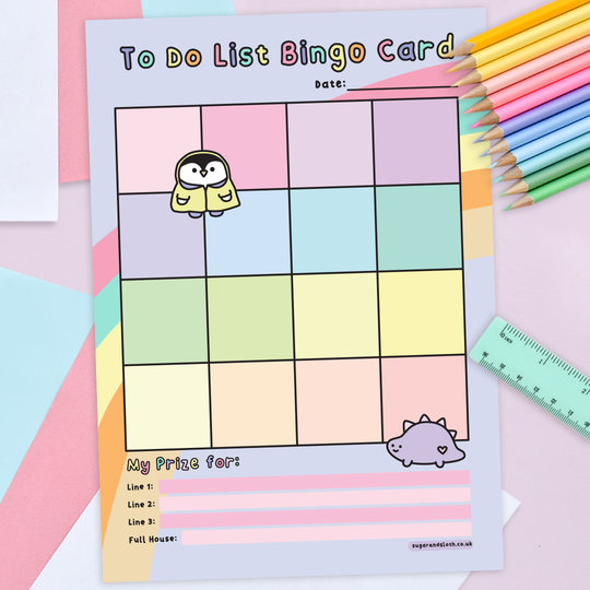Digital Download PDF: To Do List Bingo Card