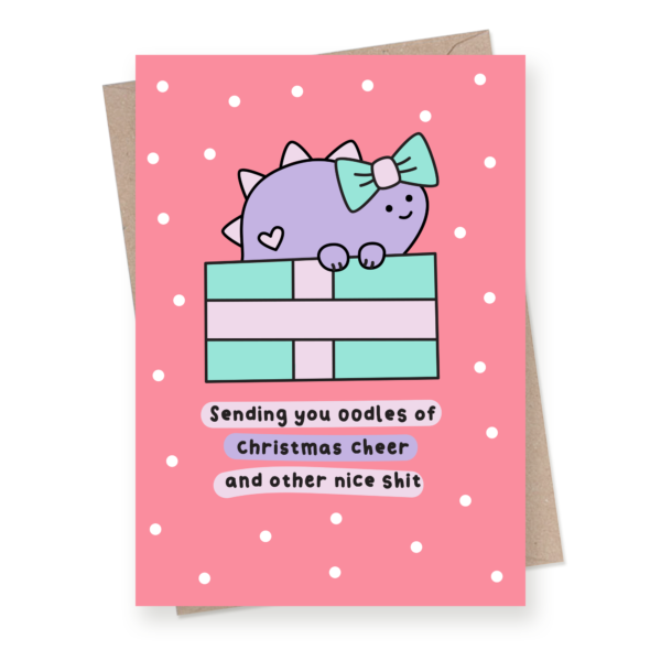 Arnold the Dinosaur Christmas Card
