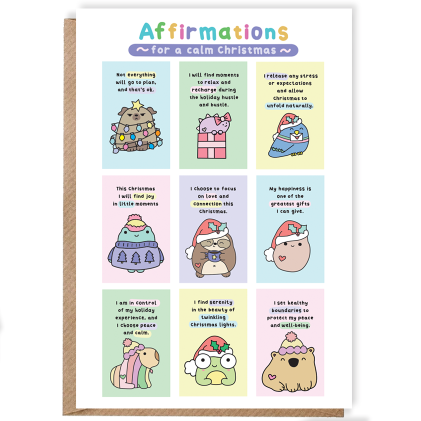 Affirmations For A Calm Christmas Card