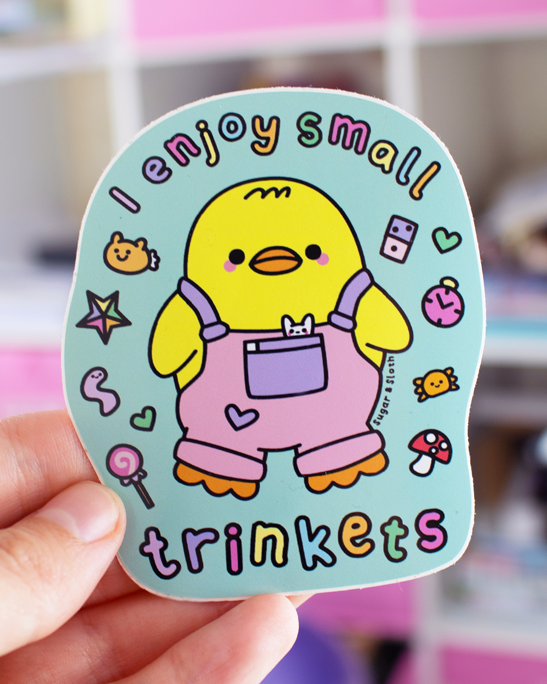 I Enjoy Small Trinkets - Duck Vinyl Sticker