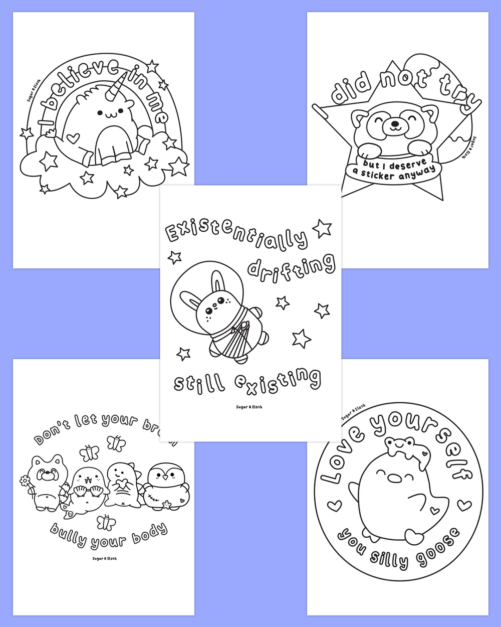 *PDF Download* Screaming is Self-Care: The Colouring Book - 40 Bold and Easy Colouring Pages - No Swear Words