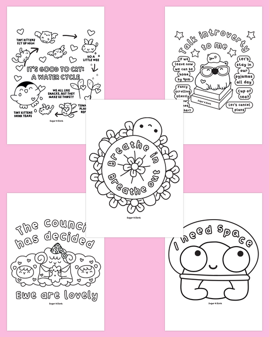 *PDF Download* Screaming is Self-Care: The Colouring Book - 40 Bold and Easy Colouring Pages - No Swear Words