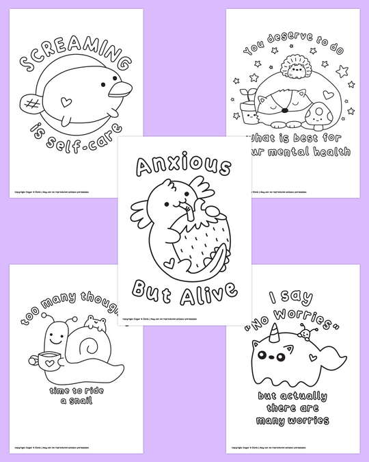 *PDF Download* Screaming is Self-Care: The Colouring Book - 40 Bold and Easy Colouring Pages - No Swear Words