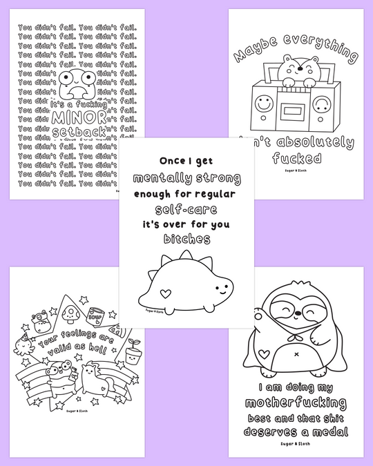 *PDF Download* Love Yourself You Stupid Bitch: The Colouring Book - 40 Bold and Easy Colouring Pages - SUPER SWEARY