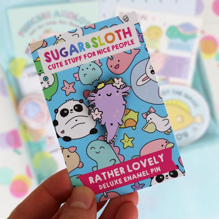 Princess Axolotl Enamel Pin