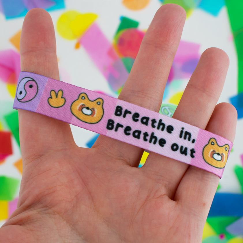 Just breathe 2025 rubber bracelet