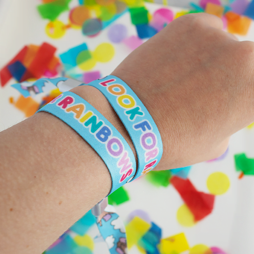 Rainbow wristbands sales