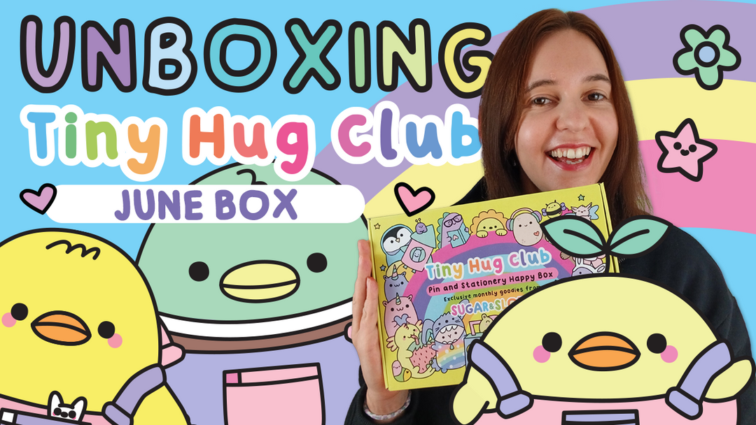 Unboxing the June Tiny Hug Club: Pin and stationery subscription box - Ducks in Dungarees