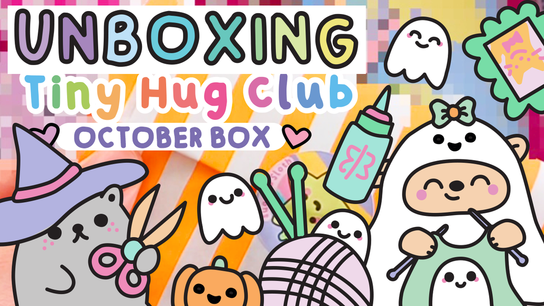 Unboxing our October Pin and Stationery Tiny Hug Club Mystery Box: Knitted Ghosties