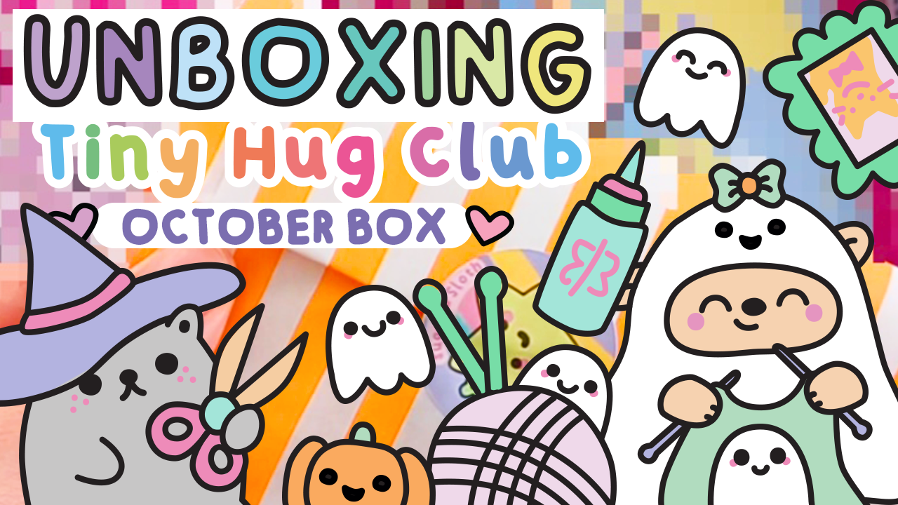 Unboxing our October Pin and Stationery Tiny Hug Club Mystery Box: Knitted Ghosties