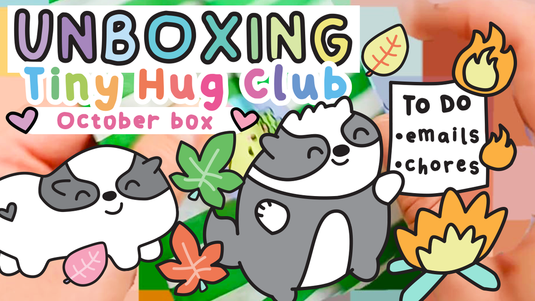 Unboxing Badgers At The Bonfire, Burning Their To-Do Lists, my super cosy November Tiny Hug Club enamel pin and stationery box!