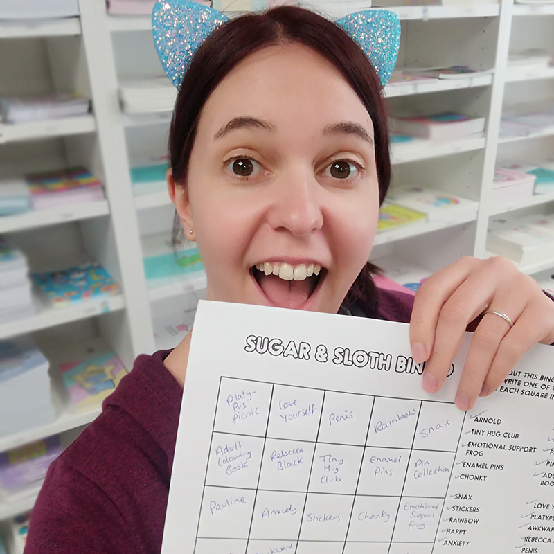 Let's play Sugar & Sloth Bingo!