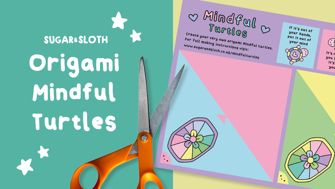 How to make the Origami Mindful Turtles from your February 2023 Tiny Hug Club Subscription Box