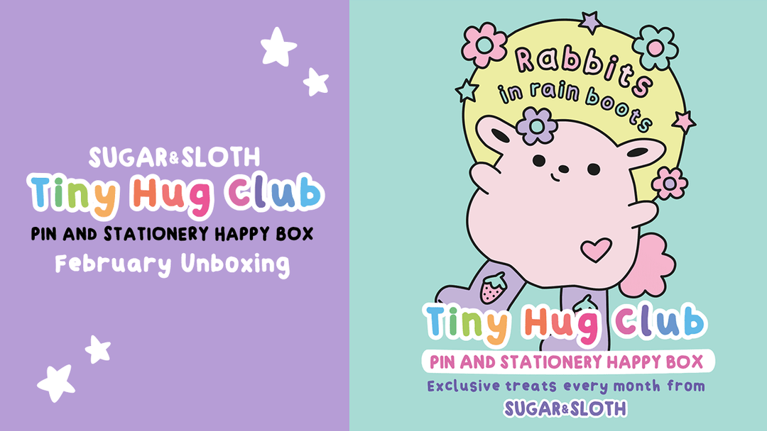 Unboxing the February Tiny Hug Club box - Rabbits in Rain Boots!