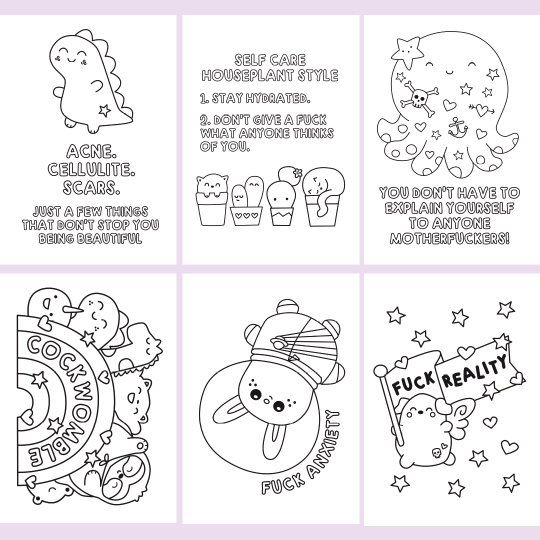 The Sweary Self-Care Bumper Colouring Book