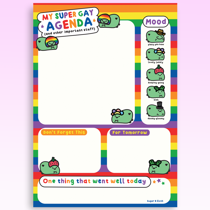 My Super Gay Agenda (and other important stuff) A5 Day Planner