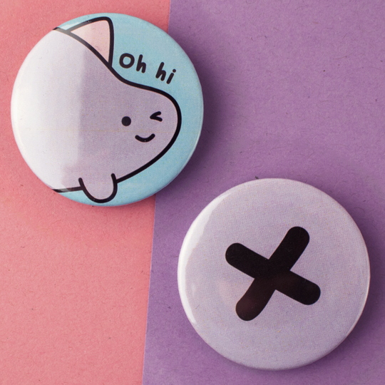 ** Club Member Free Gift! ** Arnold's Only Fans Button Badge Set - set of 2