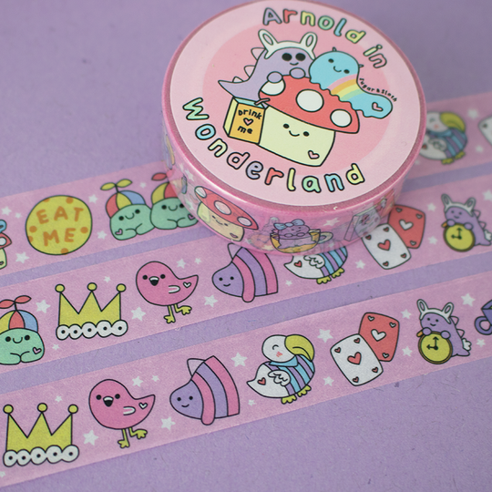 ** Club Member Free Gift! ** Arnold (the Dinosaur) in Wonderland Washi Tape
