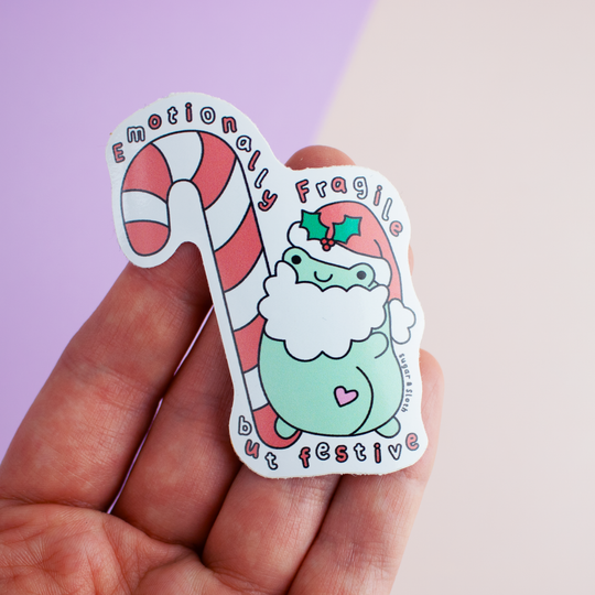 Set of 4 Super Cute Christmas Vinyl Stickers