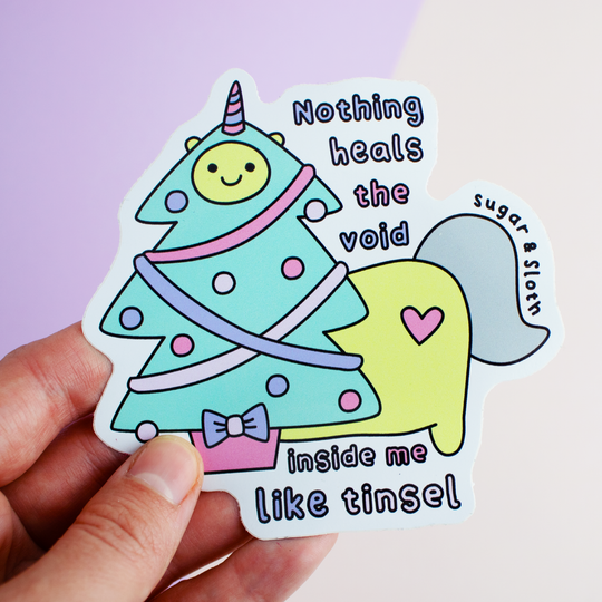 Set of 4 Super Cute Christmas Vinyl Stickers
