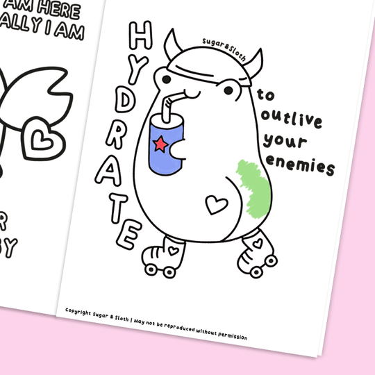 Digital Family Friendly Colouring Book: Everything Will (Probably) Be OK *Digital Download*