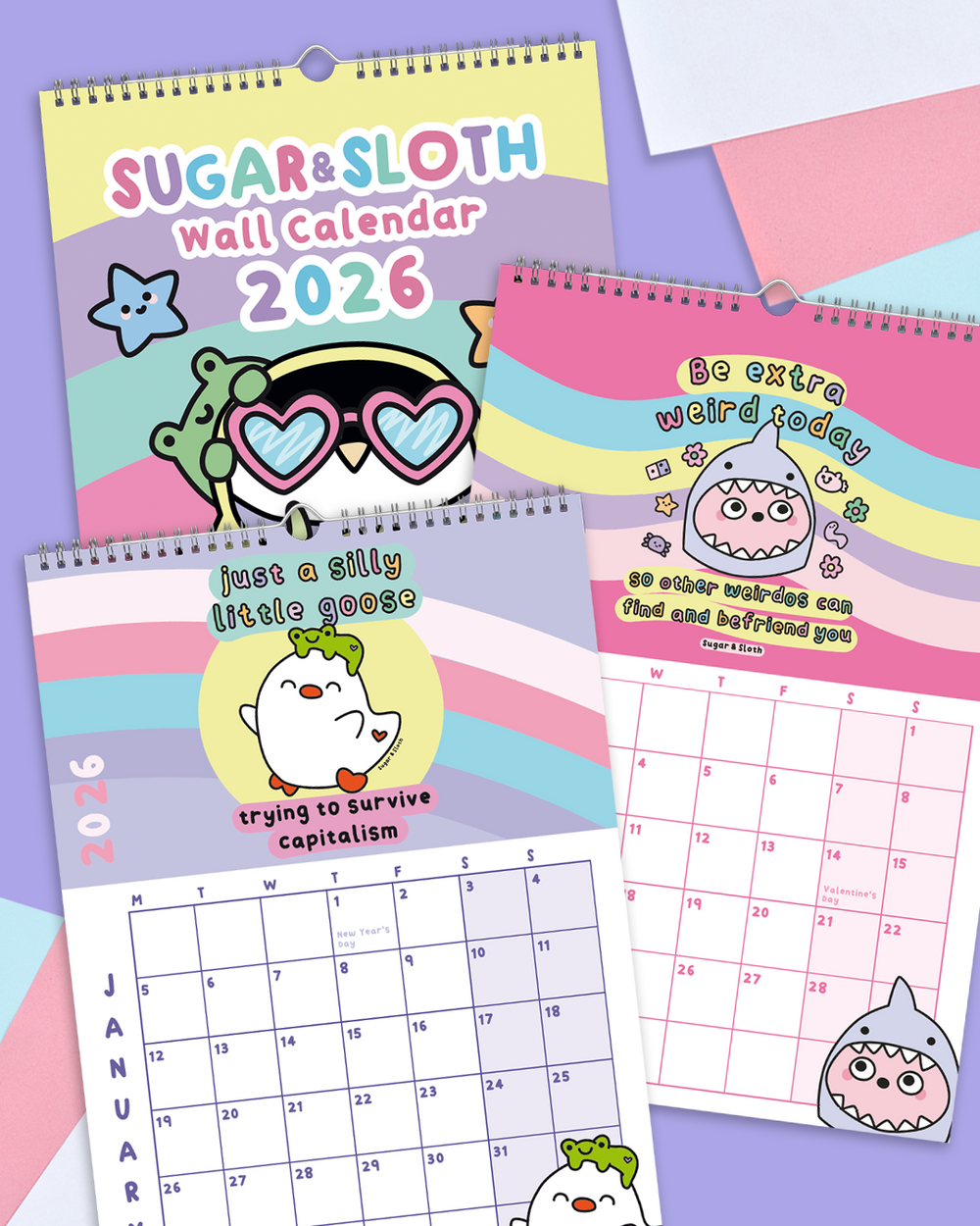 *Pre-Order* The 2026 Sugar & Sloth Wall Calendar - FREE UK shipping