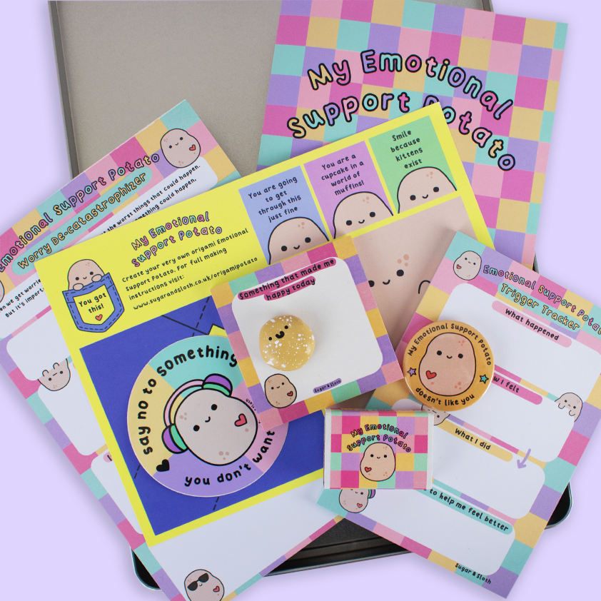 Ian the Emotional Support Potato Kit - Tools to cope with Worry &amp; Stress