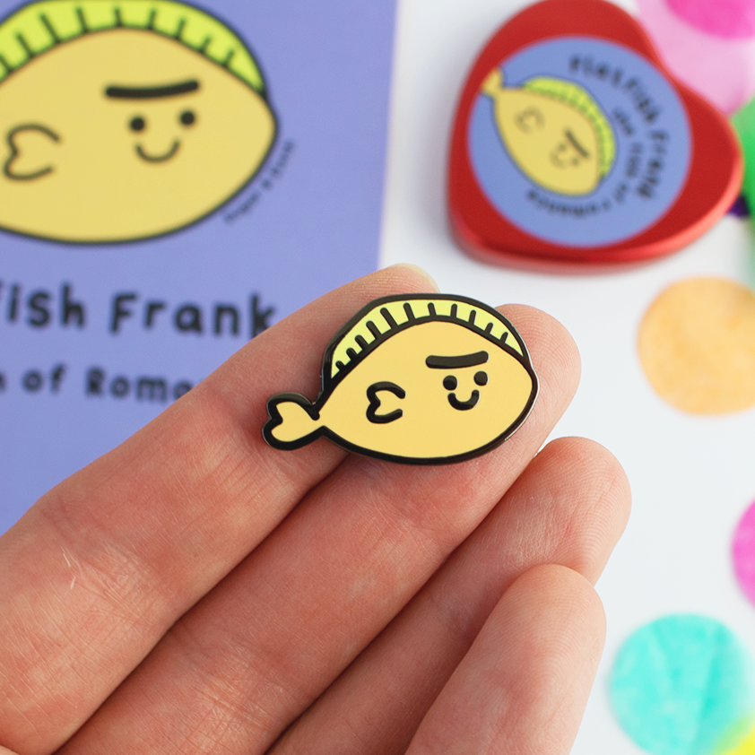 Flat Fish Frank In A Heart Tin