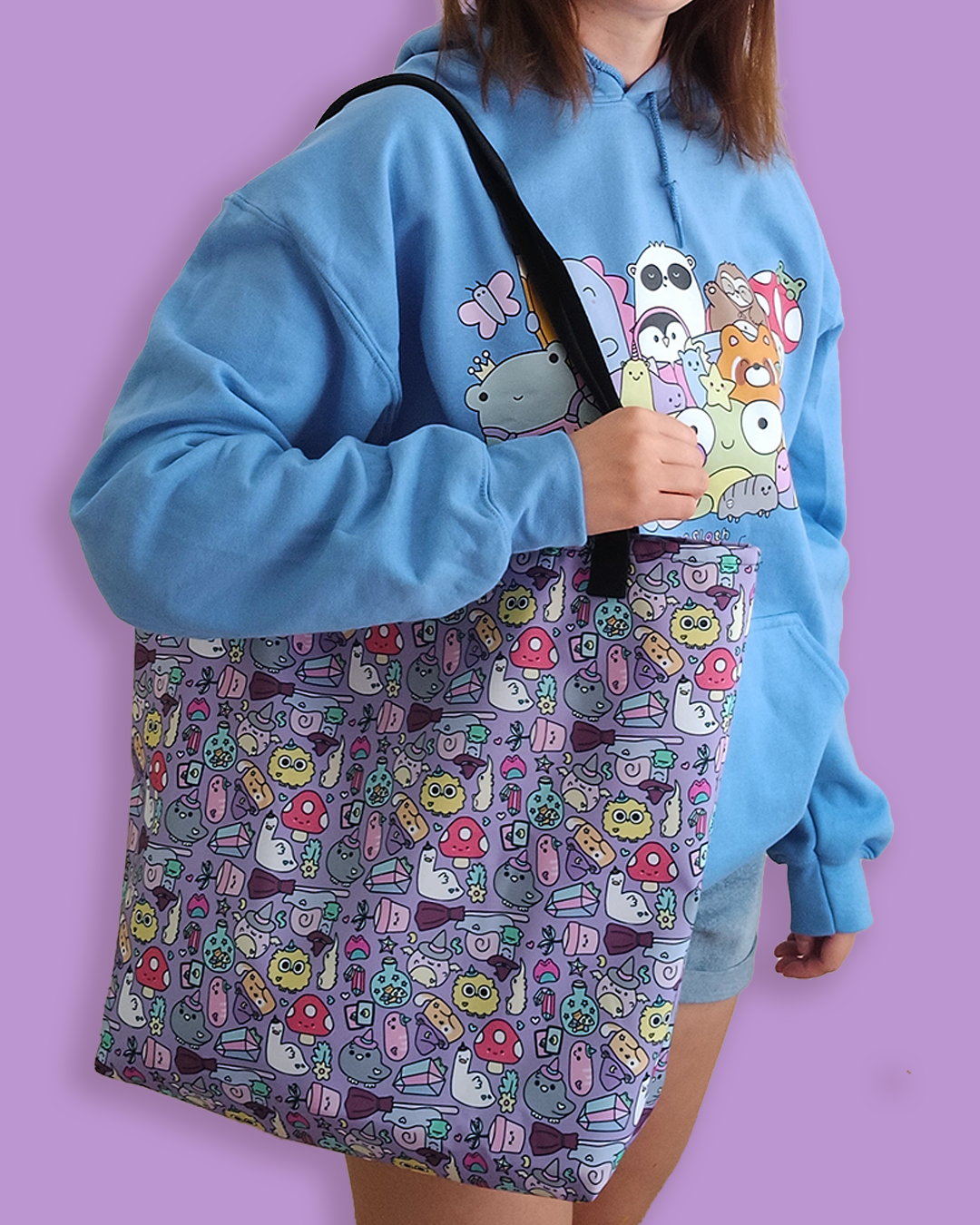 Good Witch All-Over Print Large Tote Bag with Inner Pocket - Free UK, USA and EU Shipping