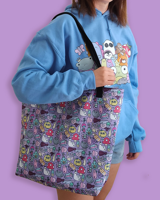 Good Witch All-Over Print Large Tote Bag with Inner Pocket - Free UK, USA and EU Shipping