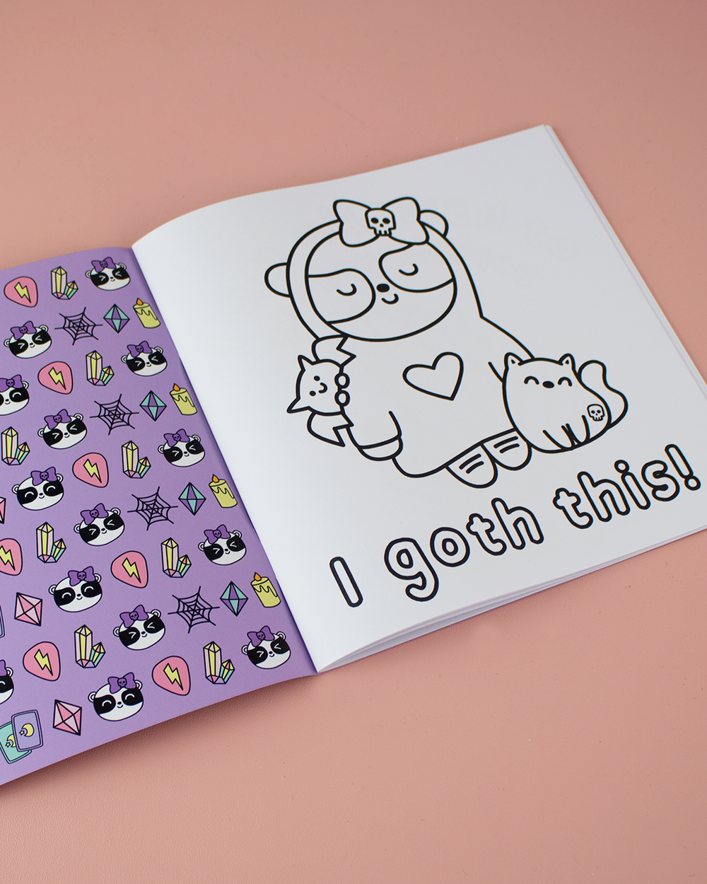 Goth Panda And Friends - Mini Manifestation Colouring Book