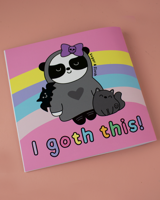 Goth Panda And Friends - Mini Manifestation Colouring Book