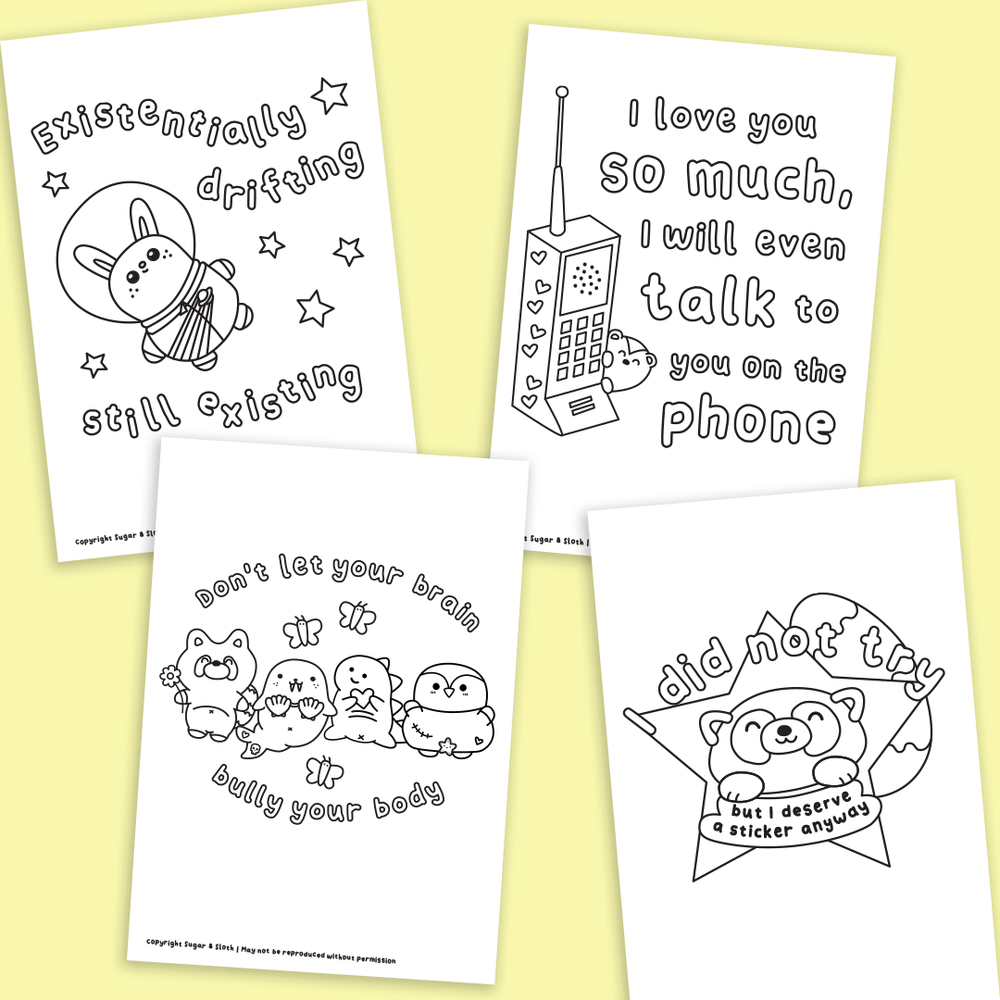 *Digital Download* Screaming is Self-Care - Slightly Sweary Colouring Book