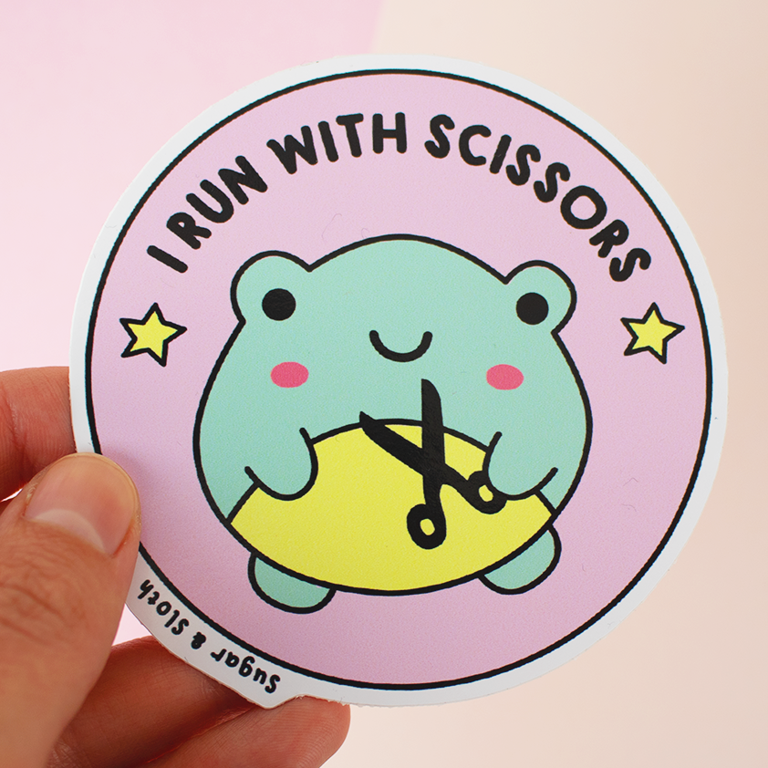 I Run With Scissors vinyl sticker