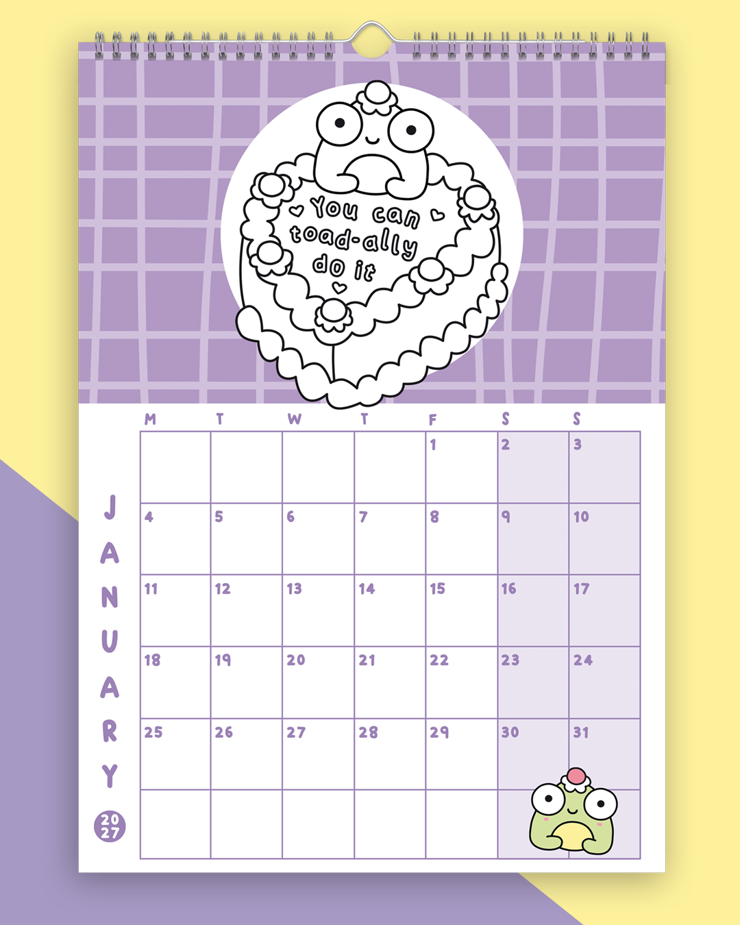 Pre-Order: The 2027 Sugar & Sloth Colour-in Wall Calendar - FREE UK shipping