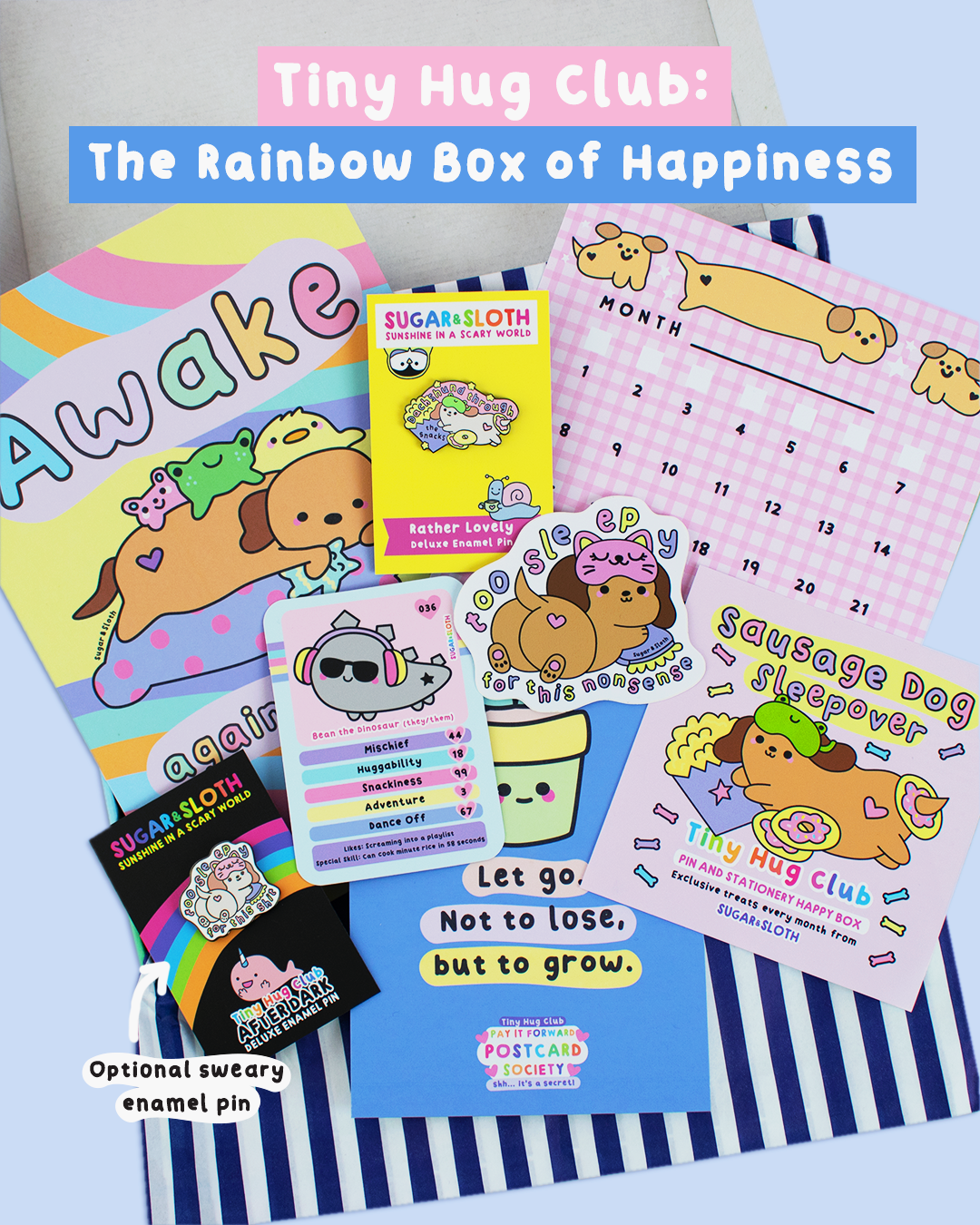 Tiny Hug Club: The Rainbow Box of Happiness Monthly Subscription - Best Bits