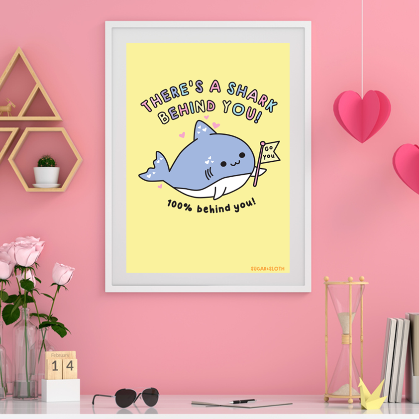 Digital Download: There's a Shark Behind You - A3 Art Print *Digital Download*
