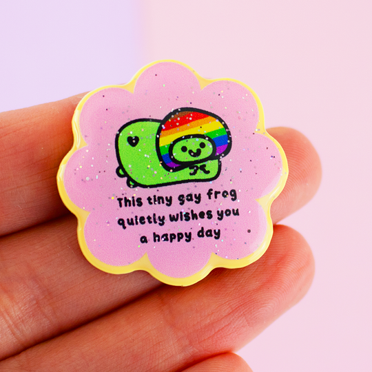 Rainbow Pride Froggies, Set of 2 Acrylic Pins