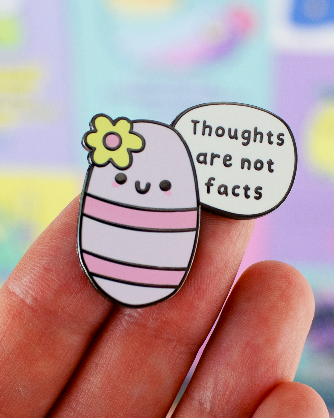 Thoughts Are Not Facts - Tanya the Tequila Worm Enamel Pin