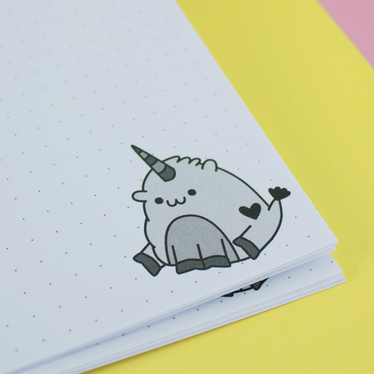 Brave Can Look Like This Chonky Unicorn A5 Bullet Notebook