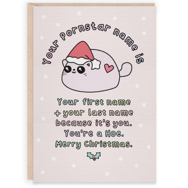 Your Pornstar Name Christmas Card