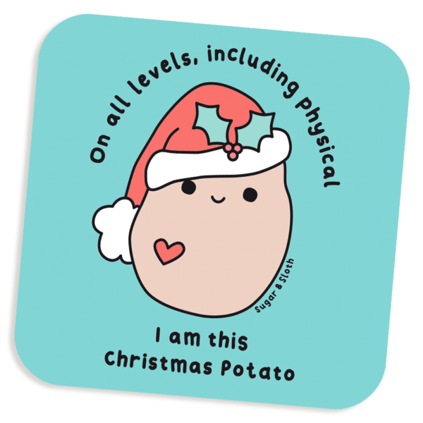 I Am This Christmas Potato Coaster