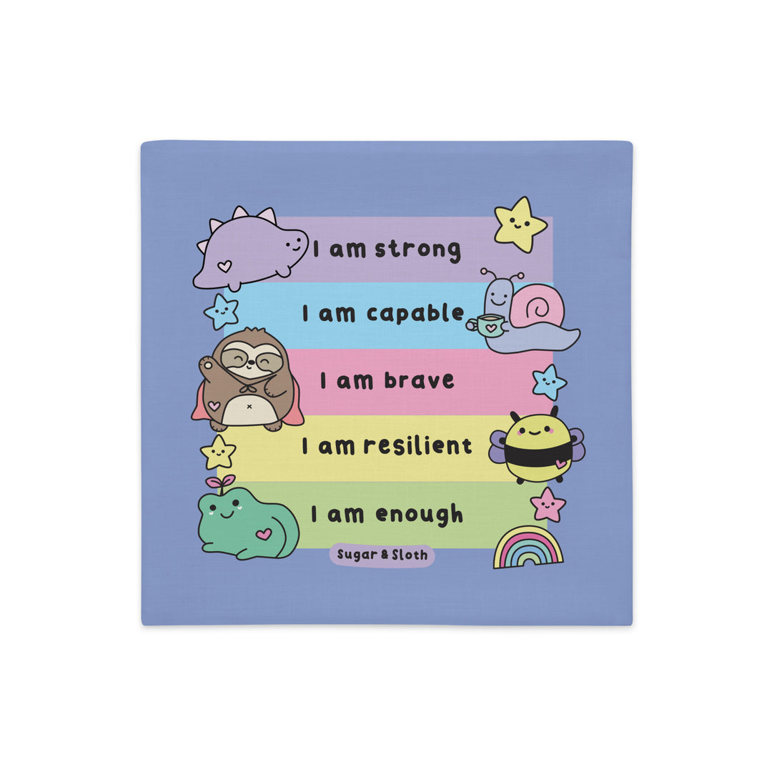 Happy Affirmations - 18" x 18" Double-sided Cushion Cover
