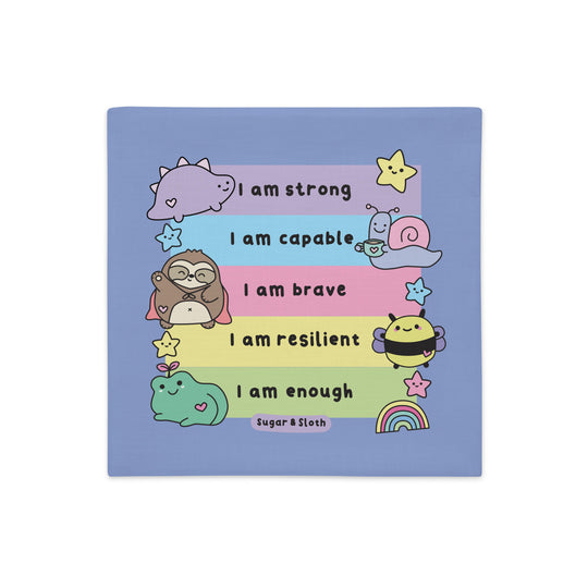 Happy Affirmations - 18" x 18" Double-sided Cushion Cover
