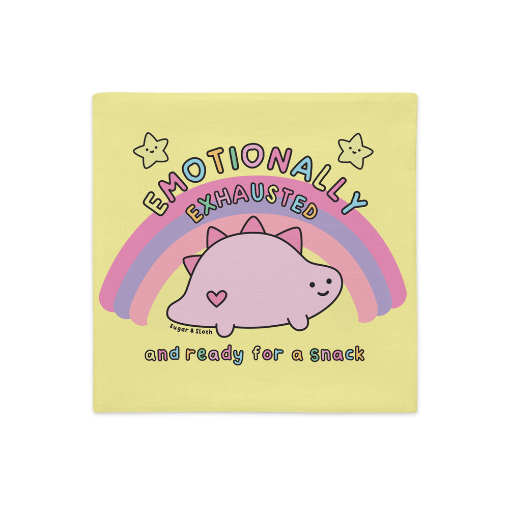 Emotionally Exhausted and Ready for a Snack - 18" x 18" Double-sided Cushion Cover