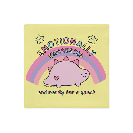 Emotionally Exhausted and Ready for a Snack - 18" x 18" Double-sided Cushion Cover