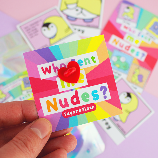 Who Sent Me Nudes? Mystery Enamel Pin Bag